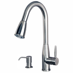 Sienna Single Handle Pull-Down Kitchen with Soap Dispenser Faucet