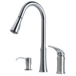 Aria Single Handle Pull-Down Kitchen Faucet with Soap/Lotion Dispenser