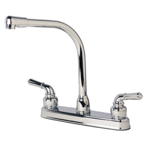 RV Non-Metallic Two Handle High Rise Kitchen Faucet