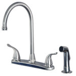 Concord Two Handle High Arc Kitchen Faucet with Side Spray