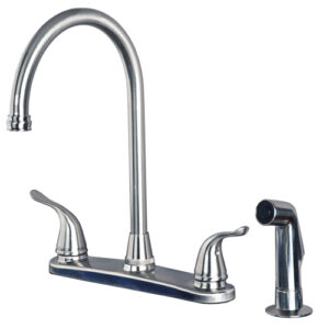 Concord Two Handle High Arc Kitchen Faucet with Side Spray