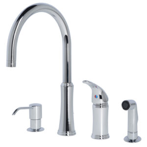 Aria Single Handle Kitchen Faucet with Soap/Lotion Dispenser