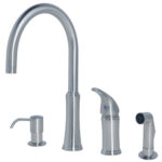 Aria Single Handle Kitchen Faucet with Soap/Lotion Dispenser