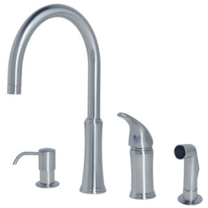 Aria Single Handle Kitchen Faucet with Soap/Lotion Dispenser