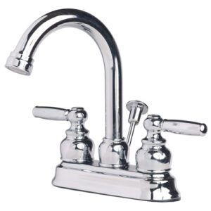 Solano Two Handle Centerset Lavatory Faucet with Pop-Up Drain