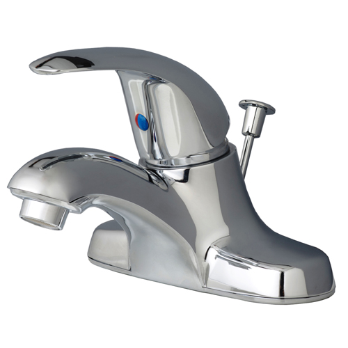 Designer Single Handle Centerset Lavatory Faucet with Pop-Up Drain