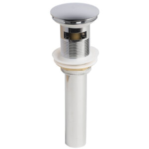Bathroom Sink 1 5/8" All Metal Push Pop-Up Drain Assembly with Overflow