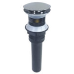 Bathroom Sink 1 5/8" Non-Metallic Push Pop-Up Drain Assembly with Overflow