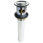 Bathroom Sink All Metal Push Pop-Up Drain Assembly with Overflow