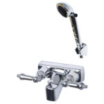 RV Two Handle Tub Shower Diverter with Matching Hand-Held Shower Set