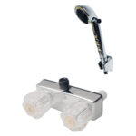 RV Two Handle Shower Diverter with Matching Hand-Held Shower Set