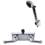 RV Two Handle Shower Diverter with Matching Hand-Held Shower Set