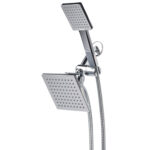 Bathroom 2 in 1 Rain Shower Head & Handheld Shower System with 3-Way Diverter