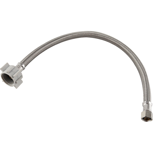 Toilet Supply Line S.S. Braided 3/8" Compression X 7/8" Ballcock, 16" Length